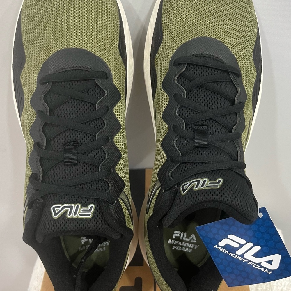 Fila Olive and‎ Black Athletic Shoes